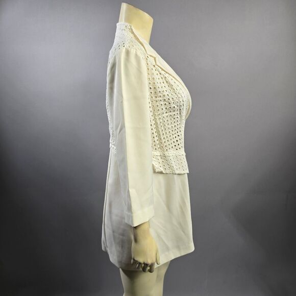 Chico's Cream Textured Blazer R7 - Picture 3 of 5